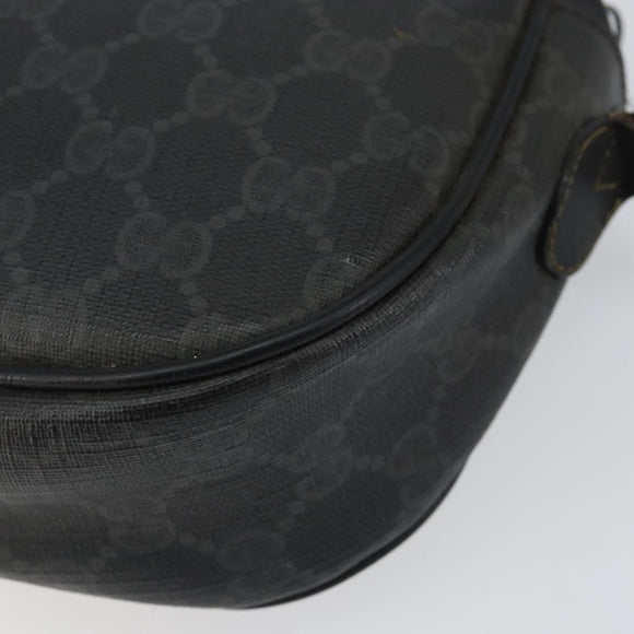 GUCCI GG Supreme Web Sherry Line Clutch Bag Black Gold 156 01 034 Auth am9691