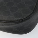 GUCCI GG Supreme Web Sherry Line Clutch Bag Black Gold 156 01 034 Auth am9691-16