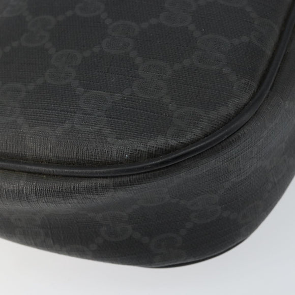 GUCCI GG Supreme Web Sherry Line Clutch Bag Black Gold 156 01 034 Auth am9691