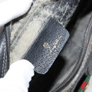 GUCCI GG Supreme Web Sherry Line Clutch Bag Black Gold 156 01 034 Auth am9691-18