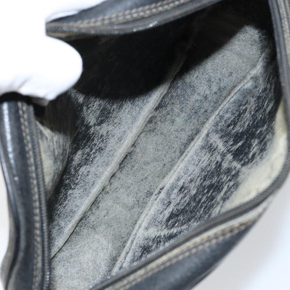 GUCCI GG Supreme Web Sherry Line Clutch Bag Black Gold 156 01 034 Auth am9691