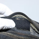 GUCCI GG Supreme Web Sherry Line Clutch Bag Black Gold 156 01 034 Auth am9691-12