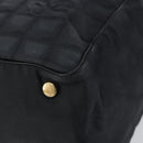 CHANEL New Travel Line Tote Bag Nylon Black gold CC Auth am9694-15