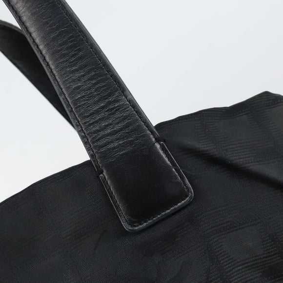 CHANEL New Travel Line Tote Bag Nylon Black gold CC Auth am9694