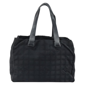 CHANEL New Travel Line Tote Bag Nylon Black gold CC Auth am9694 - 0