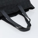 CHANEL New Travel Line Tote Bag Nylon Black gold CC Auth am9694-7