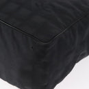 CHANEL New Travel Line Tote Bag Nylon Black gold CC Auth am9695-17