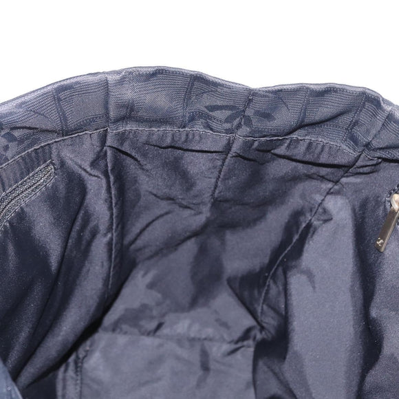 CHANEL New Travel Line Tote Bag Nylon Black gold CC Auth am9695