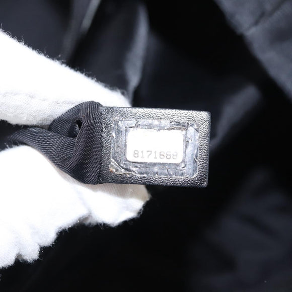 CHANEL New Travel Line Tote Bag Nylon Black gold CC Auth am9695