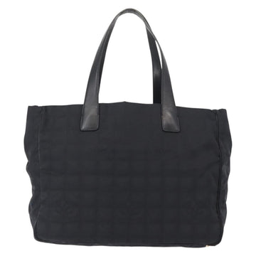 CHANEL New Travel Line Tote Bag Nylon Black gold CC Auth am9695 - 0