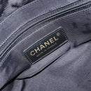 CHANEL New Travel Line Tote Bag Nylon Black gold CC Auth am9696-10