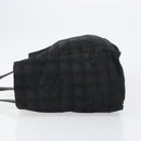 CHANEL New Travel Line Tote Bag Nylon Black gold CC Auth am9696-4