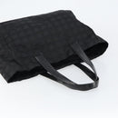 CHANEL New Travel Line Tote Bag Nylon Black gold CC Auth am9696-6