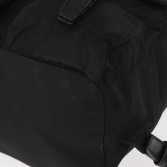 PRADA Backpack Nylon Black Silver Auth am9697