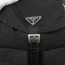 PRADA Backpack Nylon Black Silver Auth am9697-18