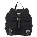 PRADA Backpack Nylon Black Silver Auth am9697-2