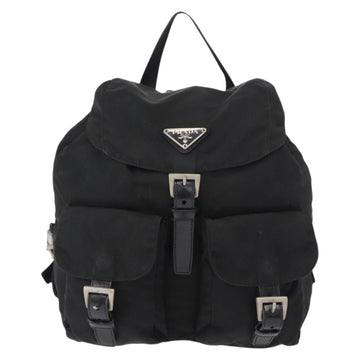 PRADA Backpack Nylon Black Silver Auth am9697 - 0