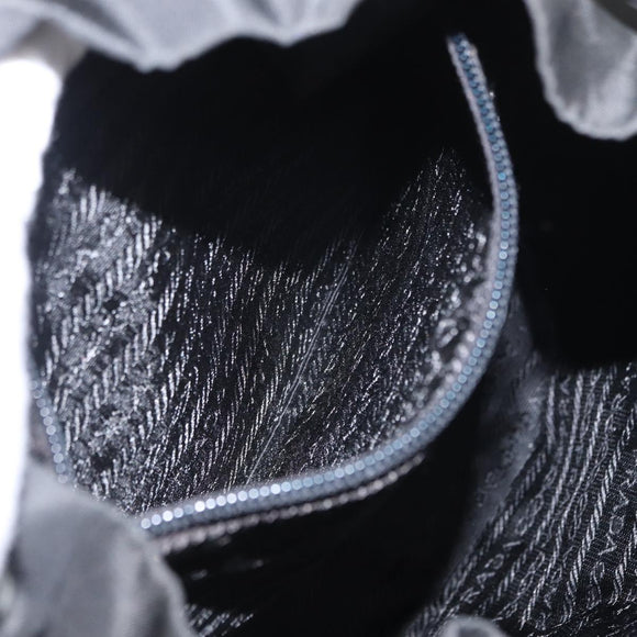 PRADA Backpack Nylon Black Silver Auth am9697