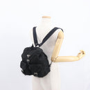 PRADA Backpack Nylon Black Silver Auth am9697-27