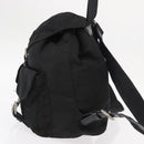 PRADA Backpack Nylon Black Silver Auth am9697-4
