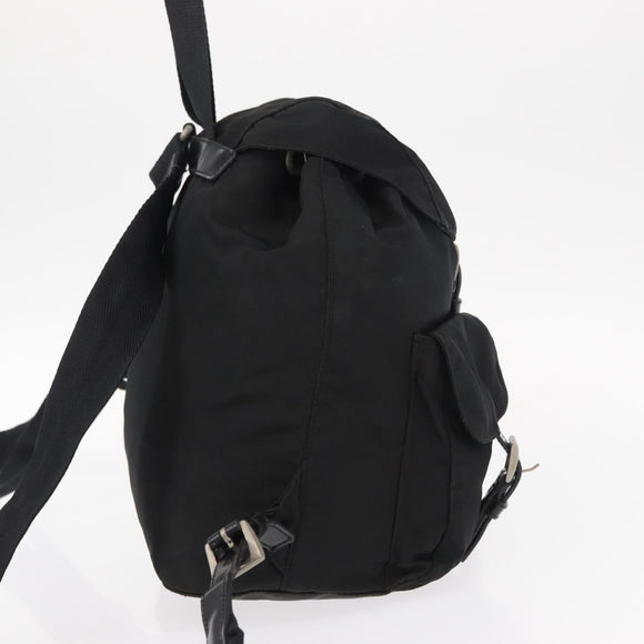 PRADA Backpack Nylon Black Silver Auth am9697