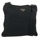 PRADA Shoulder Bag Nylon Black Silver Auth am9698-1