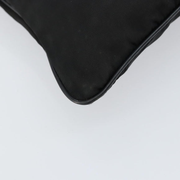 PRADA Shoulder Bag Nylon Black Silver Auth am9698