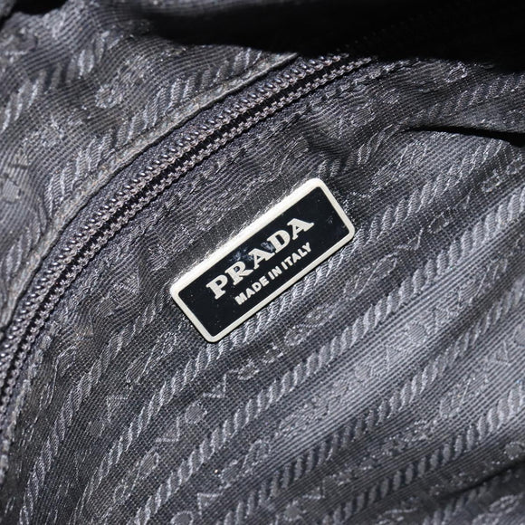 PRADA Shoulder Bag Nylon Black Silver Auth am9698