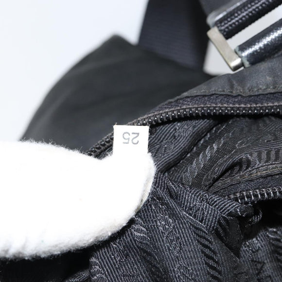PRADA Shoulder Bag Nylon Black Silver Auth am9698