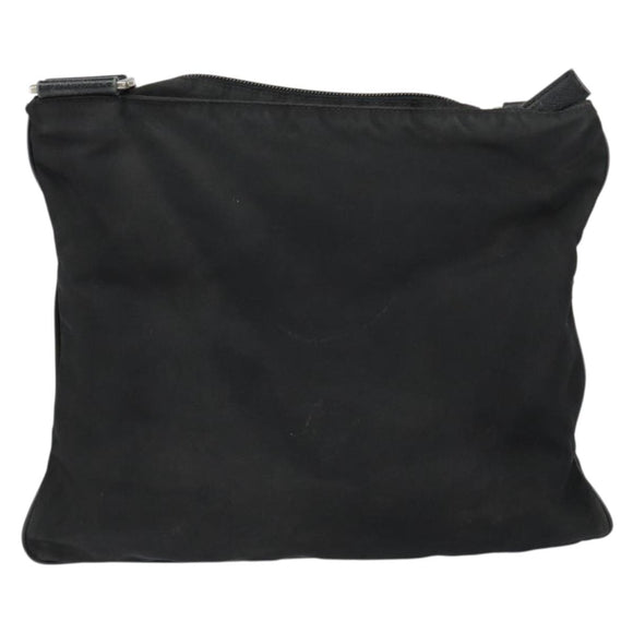 PRADA Shoulder Bag Nylon Black Silver Auth am9698