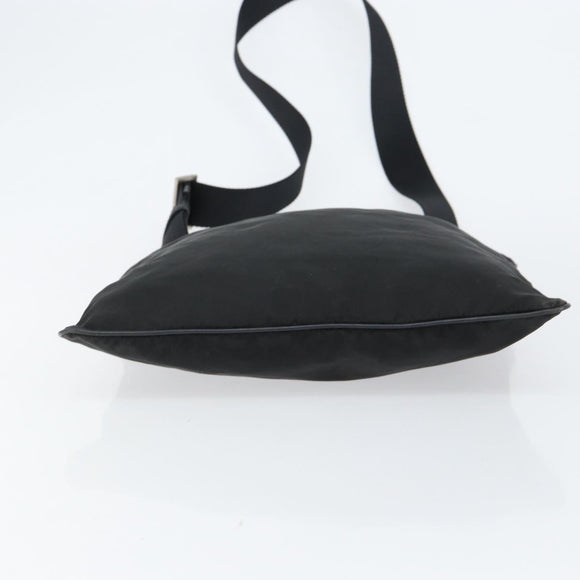 PRADA Shoulder Bag Nylon Black Silver Auth am9698