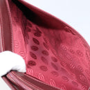 CARTIER Must Line Clutch Bag Leather Bordeaux Gold Auth am9700-22