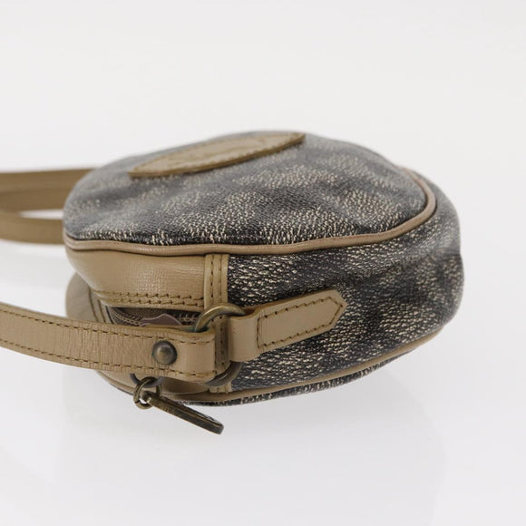 SAINT LAURENT Shoulder Bag PVC Leather Beige Auth am9701