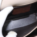 Salvatore Ferragamo Gancini Hand Bag Leather 2way Beige Silver Auth am9702-19