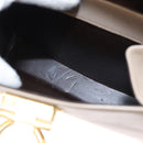 Salvatore Ferragamo Gancini Hand Bag Leather 2way Beige Silver Auth am9702-22