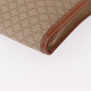 CELINE Macadam Canvas Clutch Bag PVC Beige Gold Auth am9703-14