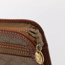 CELINE Macadam Canvas Clutch Bag PVC Beige Gold Auth am9703-10