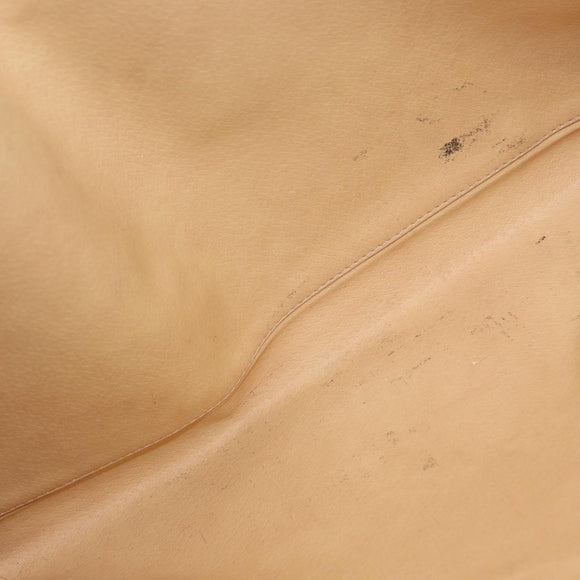 CELINE Macadam Canvas Clutch Bag PVC Beige Gold Auth am9703