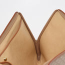 CELINE Macadam Canvas Clutch Bag PVC Beige Gold Auth am9703-19