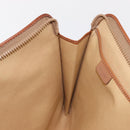 CELINE Macadam Canvas Clutch Bag PVC Beige Gold Auth am9703-20