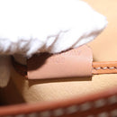 CELINE Macadam Canvas Clutch Bag PVC Beige Gold Auth am9703-12