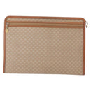 CELINE Macadam Canvas Clutch Bag PVC Beige Gold Auth am9703-2