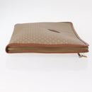 CELINE Macadam Canvas Clutch Bag PVC Beige Gold Auth am9703-3
