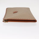 CELINE Macadam Canvas Clutch Bag PVC Beige Gold Auth am9703-4