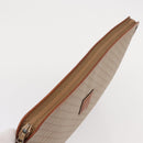 CELINE Macadam Canvas Clutch Bag PVC Beige Gold Auth am9703-5