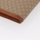 CELINE Macadam Canvas Clutch Bag PVC Beige Gold Auth am9703-8