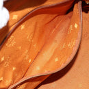 MCM Logogram Vicetos Boston Bag PVC Leather Brown Gold Auth am9704-21