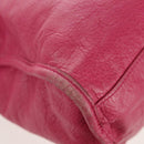 BALENCIAGA City Hand Bag Leather 2way Pink Silver 115748 Auth am9705V-17