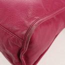 BALENCIAGA City Hand Bag Leather 2way Pink Silver 115748 Auth am9705V-18