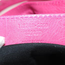 BALENCIAGA City Hand Bag Leather 2way Pink Silver 115748 Auth am9705V-32